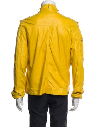 Versace Calf Leather Utility Jacket