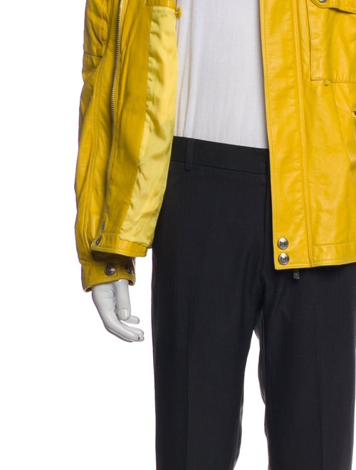 Versace Calf Leather Utility Jacket