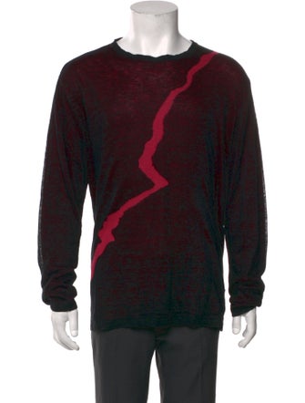 Versace Linen Graphic Print Pullover