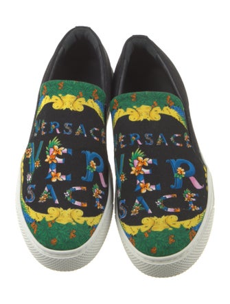 Versace Canvas Printed Loafers