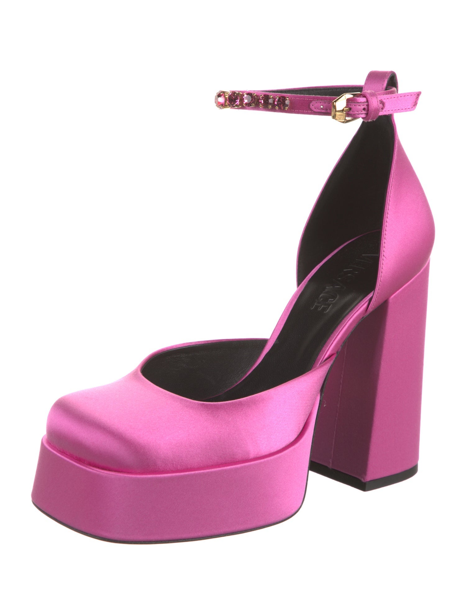 Versace Satin D'Orsay Pumps