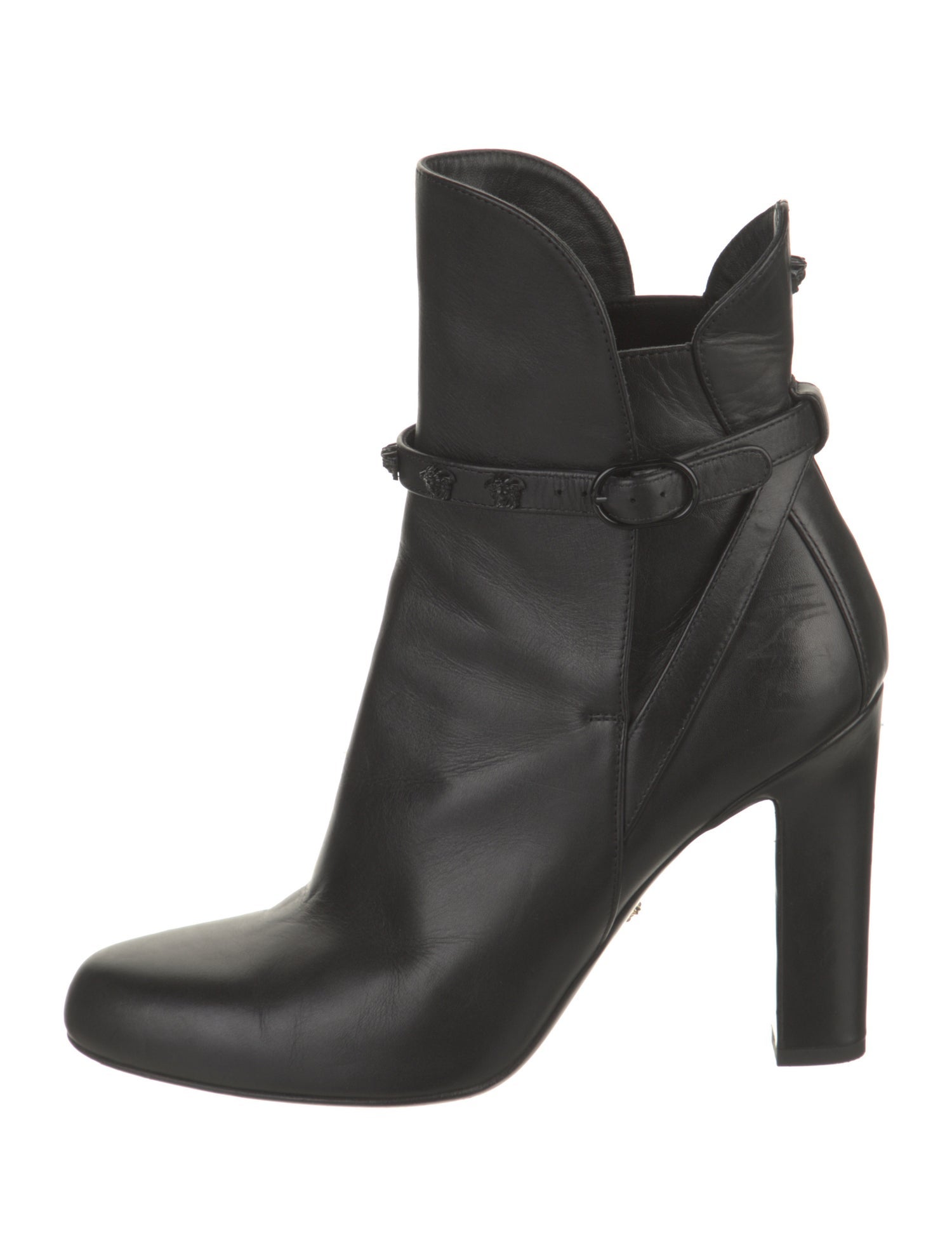 Versace Medusa Insignia Leather Boots