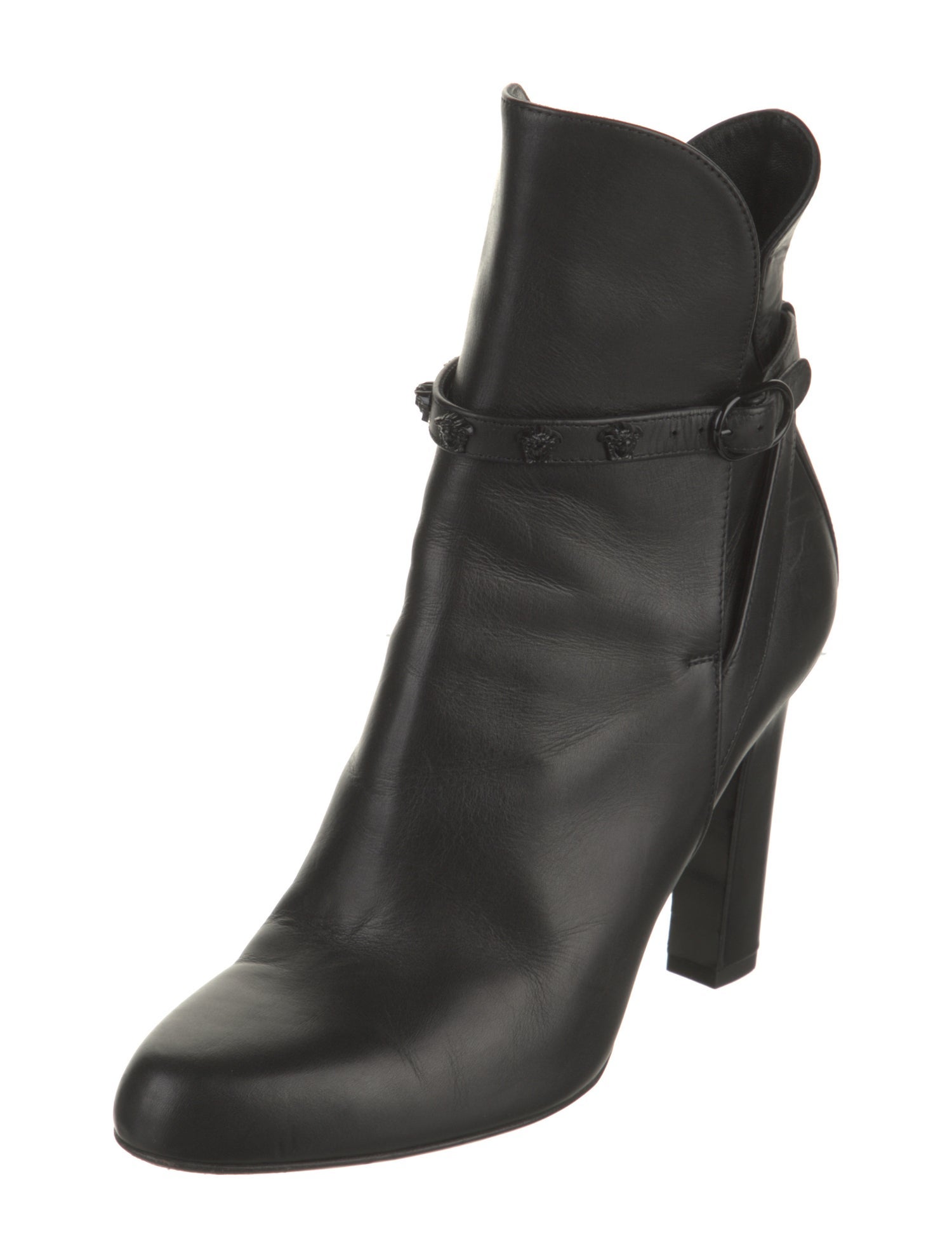 Versace Medusa Insignia Leather Boots