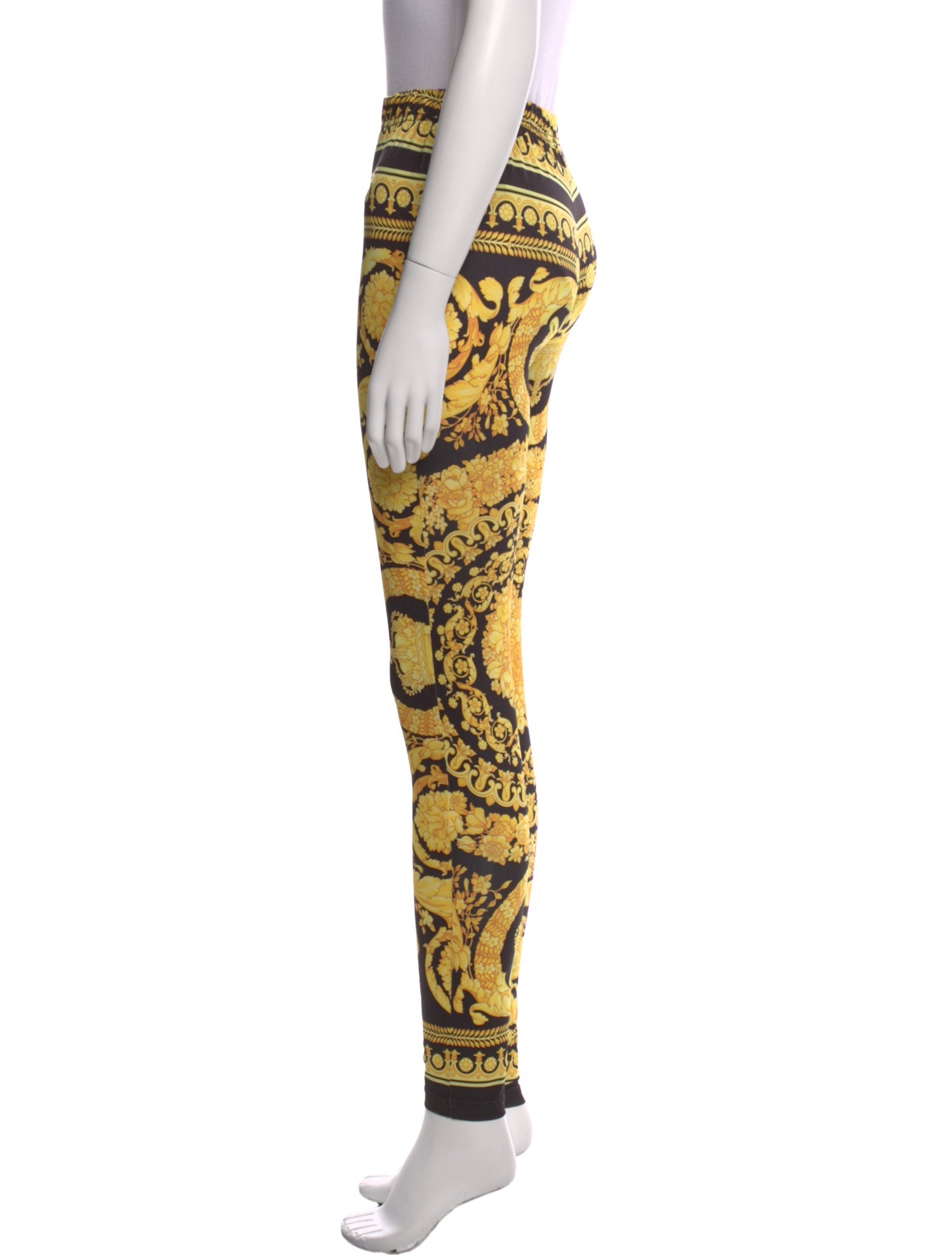 Versace Floral Print Skinny Leg Pants