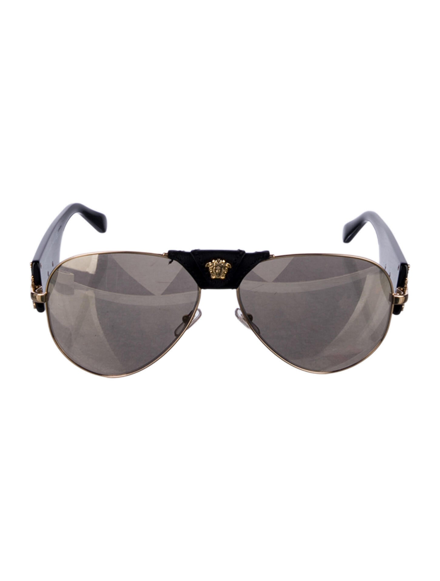 Versace Medusa Insignia Aviator Sunglasses