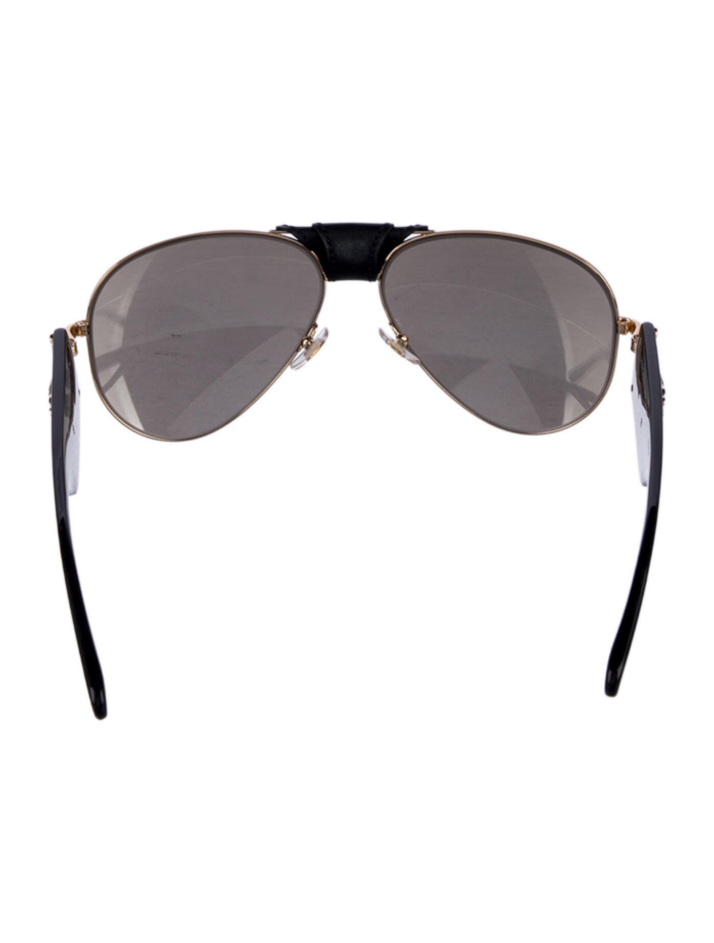 Versace Medusa Insignia Aviator Sunglasses