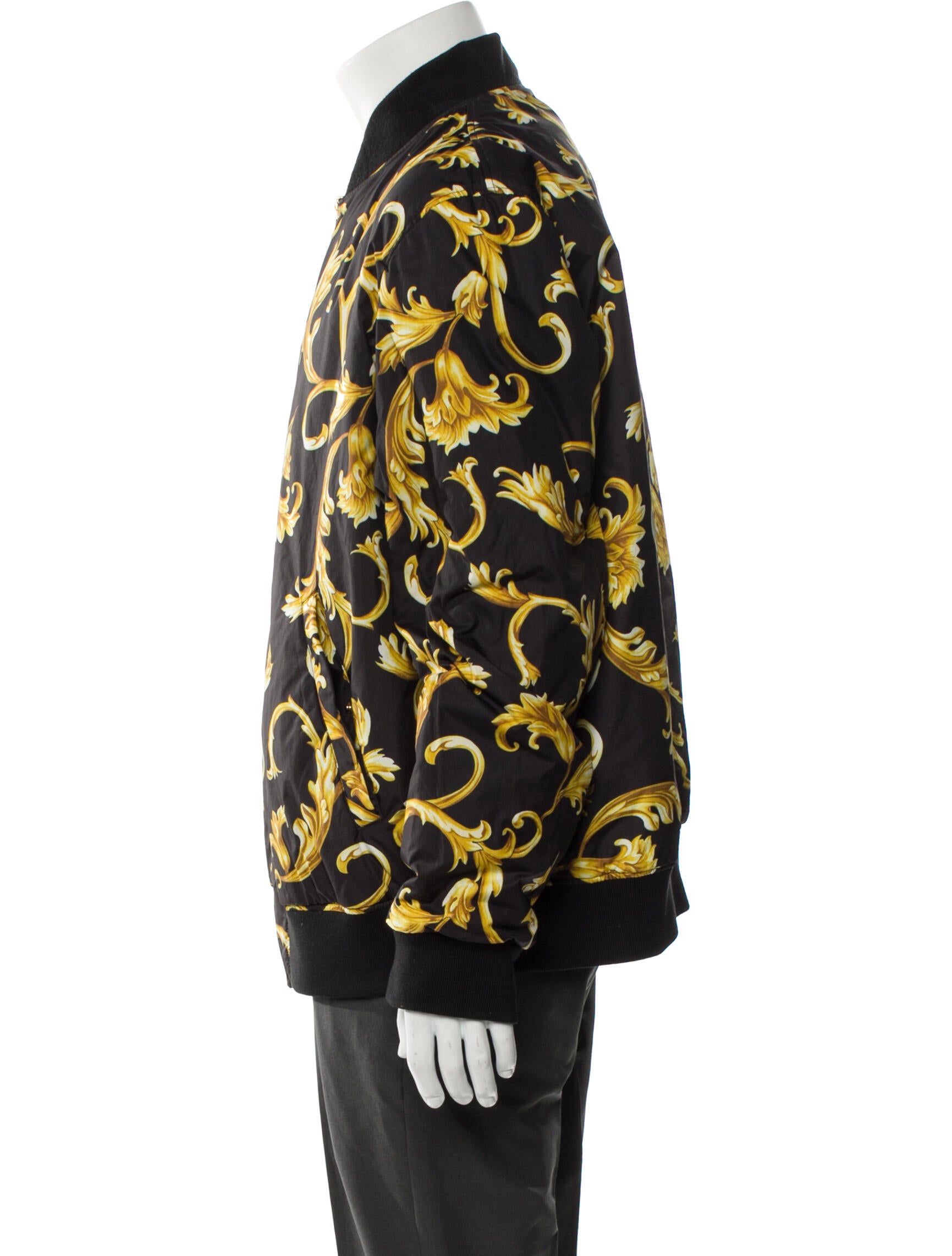 Versace Floral Print Bomber Jacket