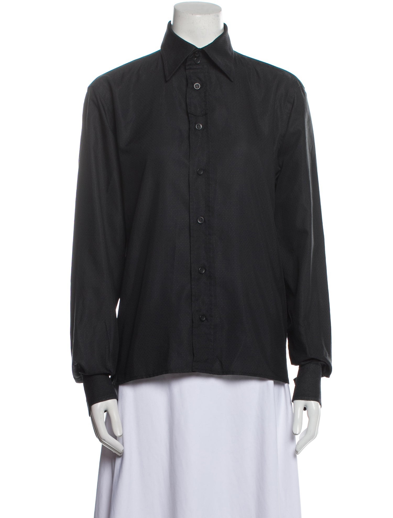 Versace Long Sleeve Button-Up Top