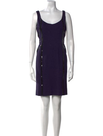 Versace Scoop Neck Mini Dress