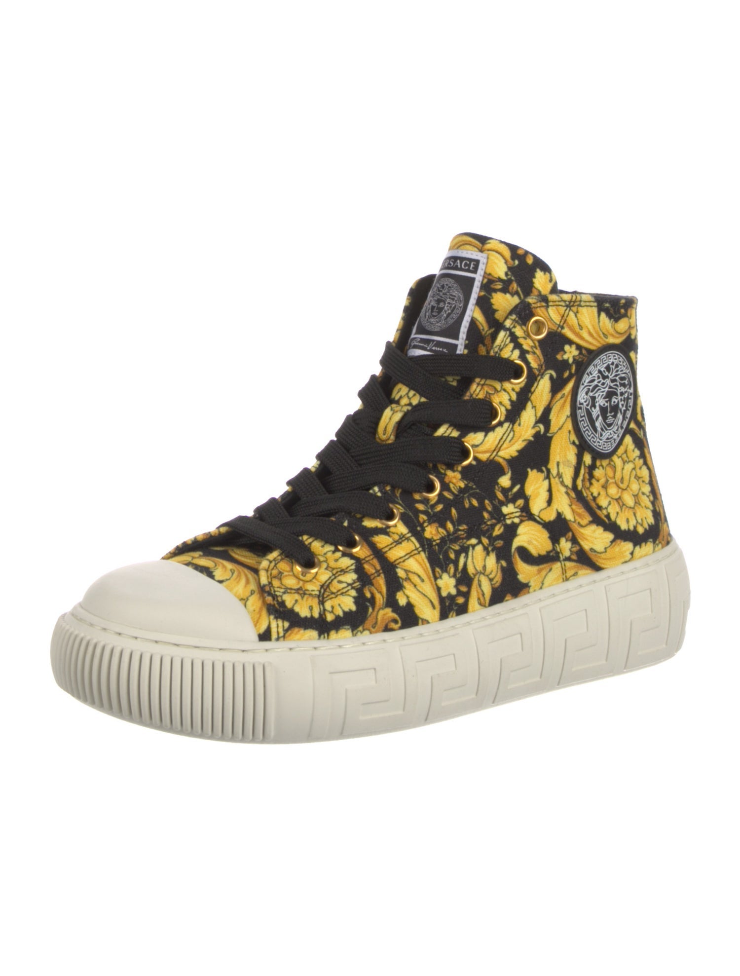 Versace Canvas Floral Print Sneakers