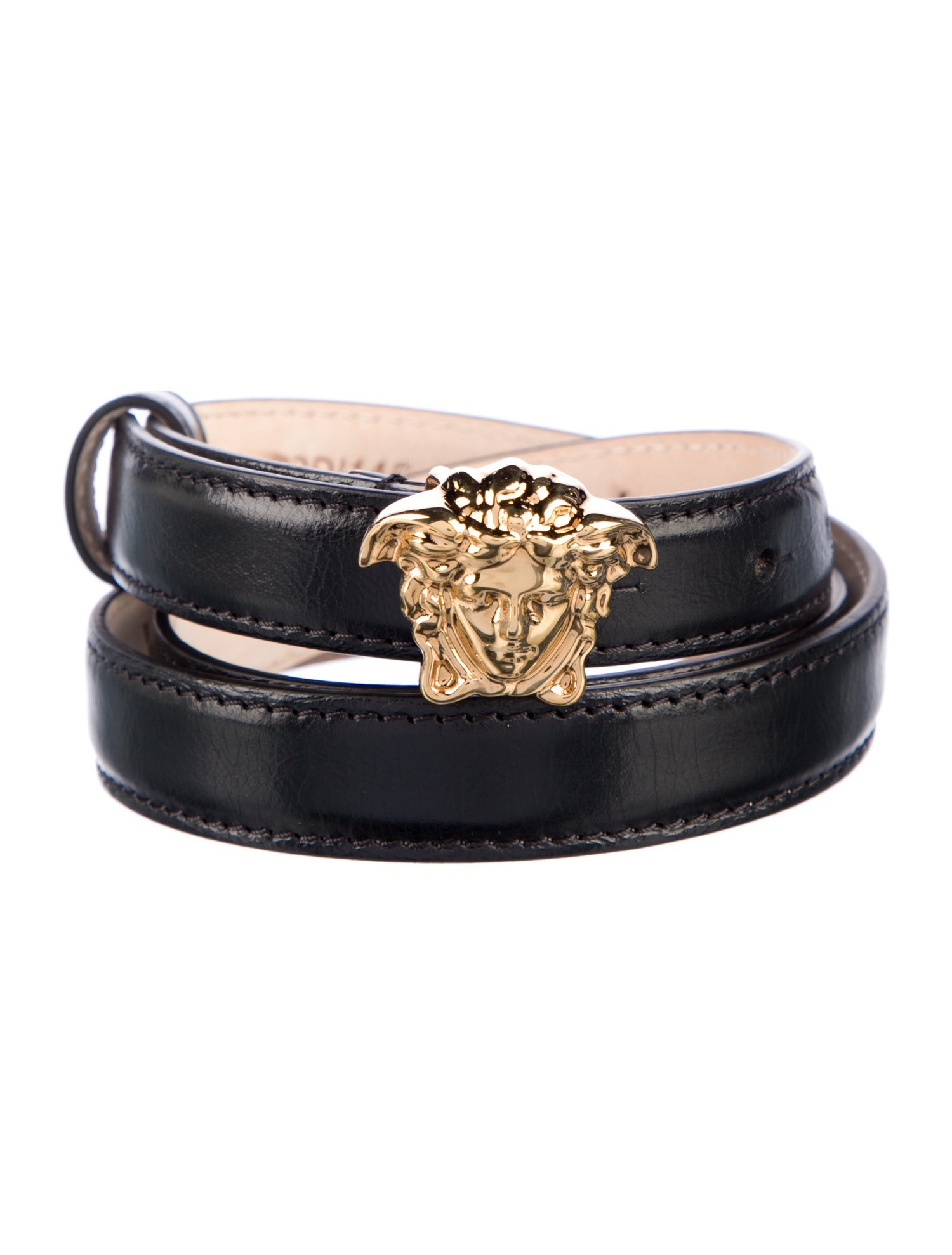 Versace Medusa Insignia Skinny Waist Belt