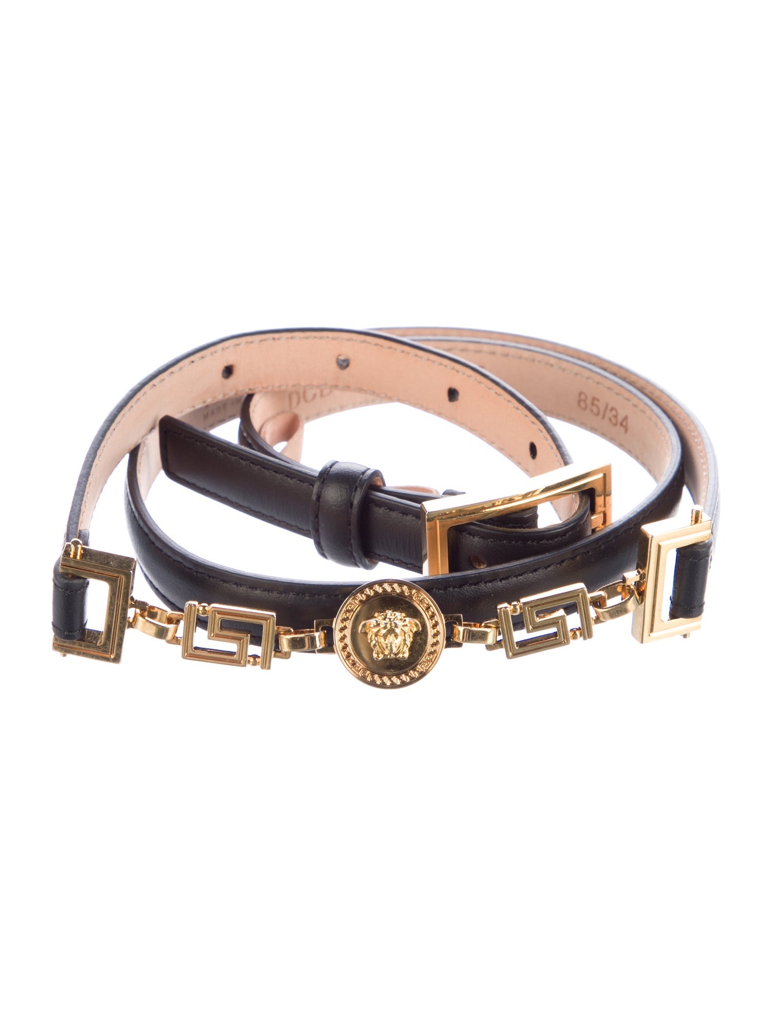 Versace Skinny Leather Belt