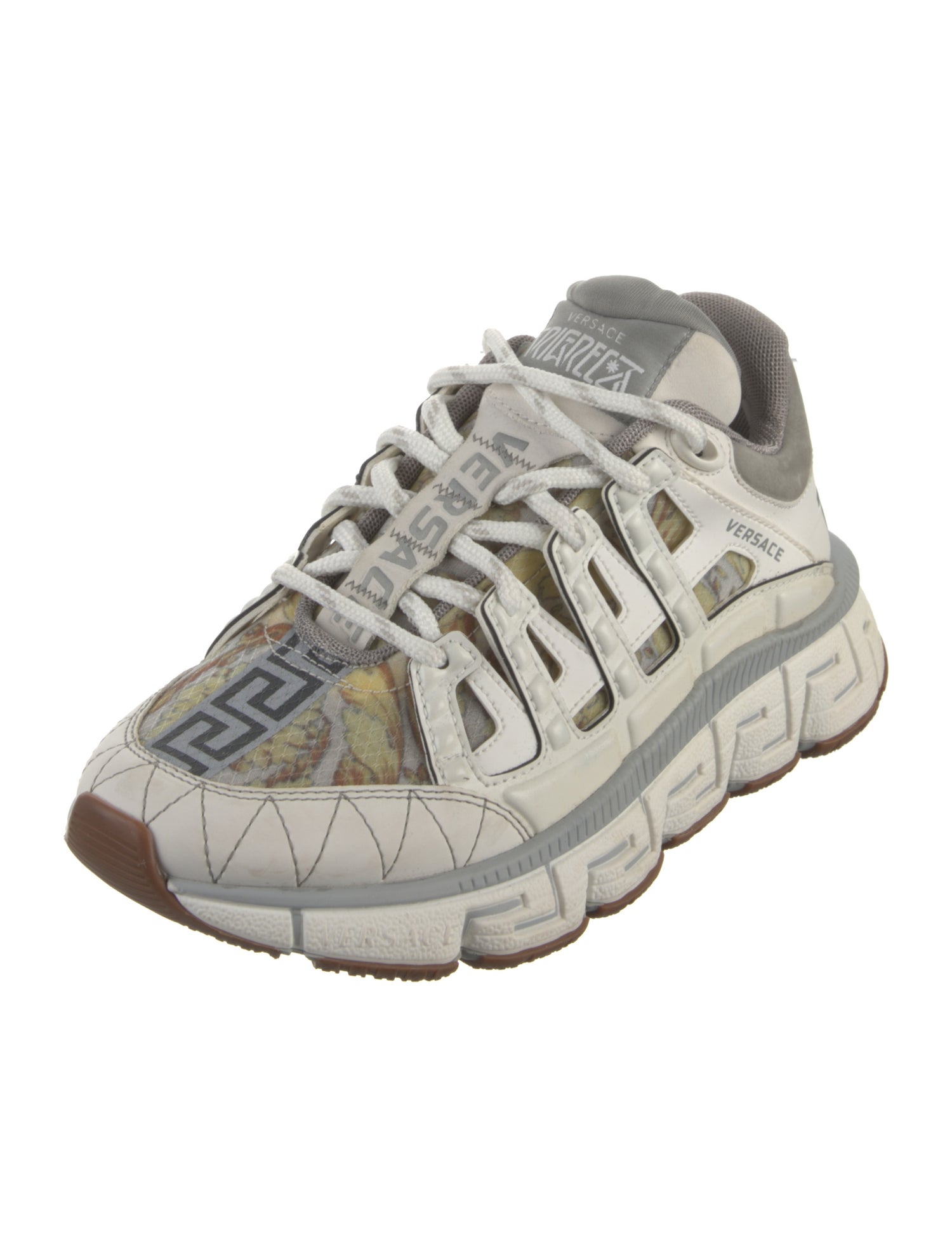 Versace Leather Printed Sneakers