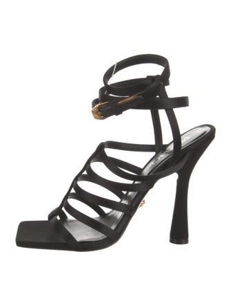 Versace Medusa Insignia Satin Gladiator Sandals