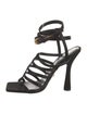 Versace Medusa Insignia Satin Gladiator Sandals