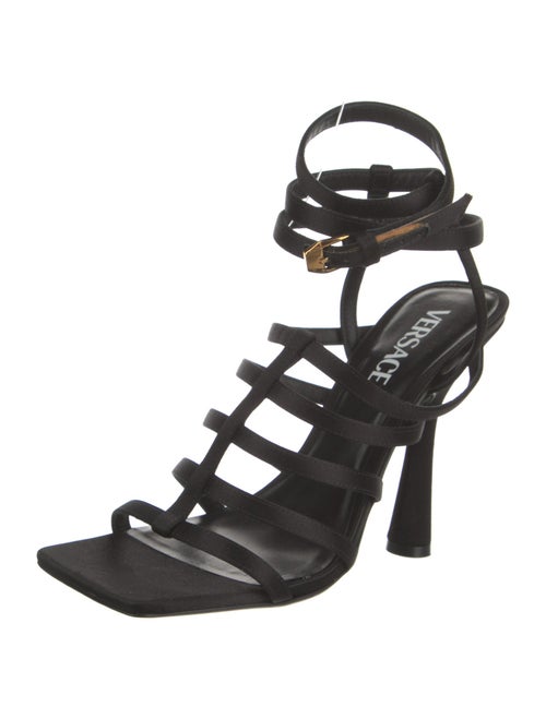 Versace Medusa Insignia Satin Gladiator Sandals