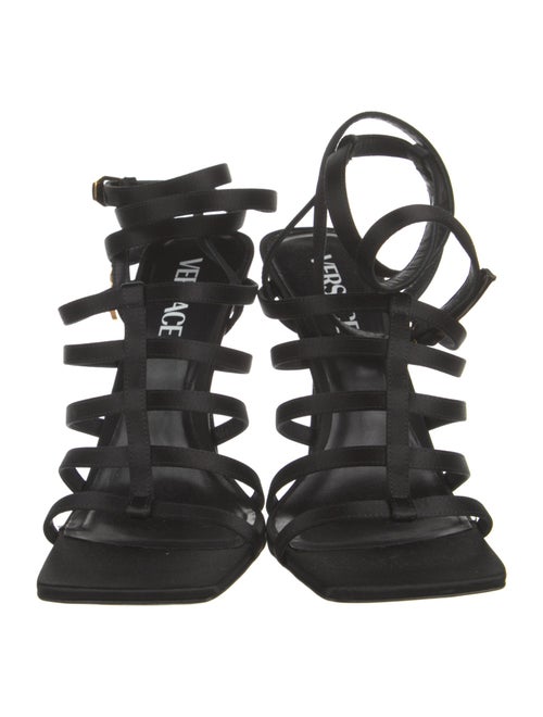 Versace Medusa Insignia Satin Gladiator Sandals