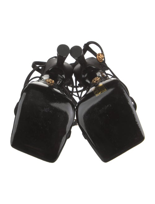 Versace Medusa Insignia Satin Gladiator Sandals