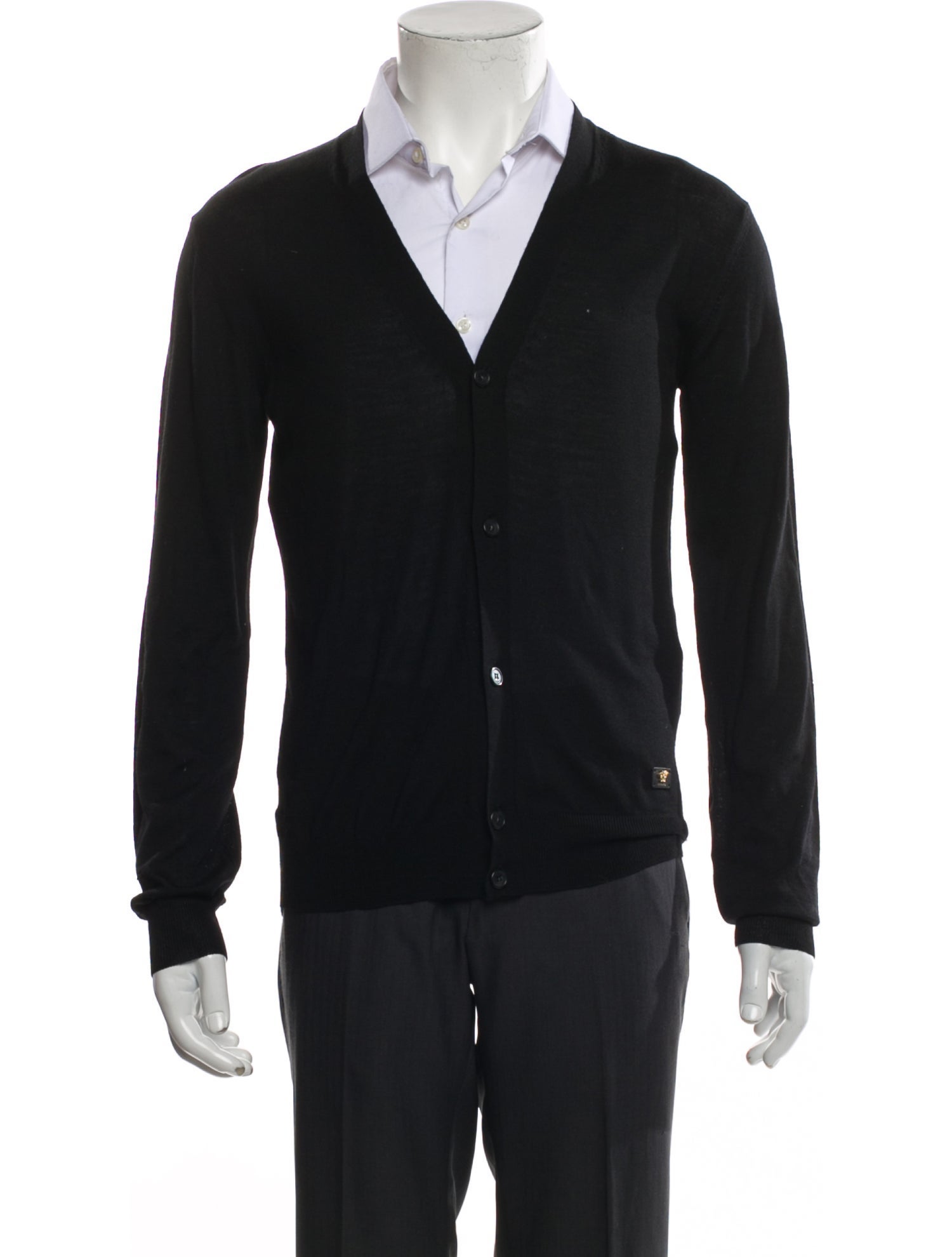Versace Wool V-Neck Cardigan w/ Tags