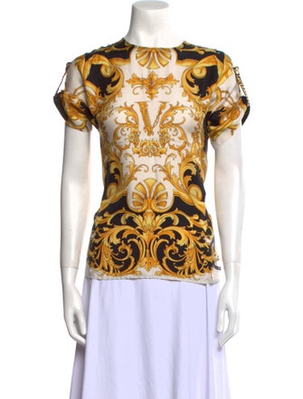 Versace Silk Printed Top