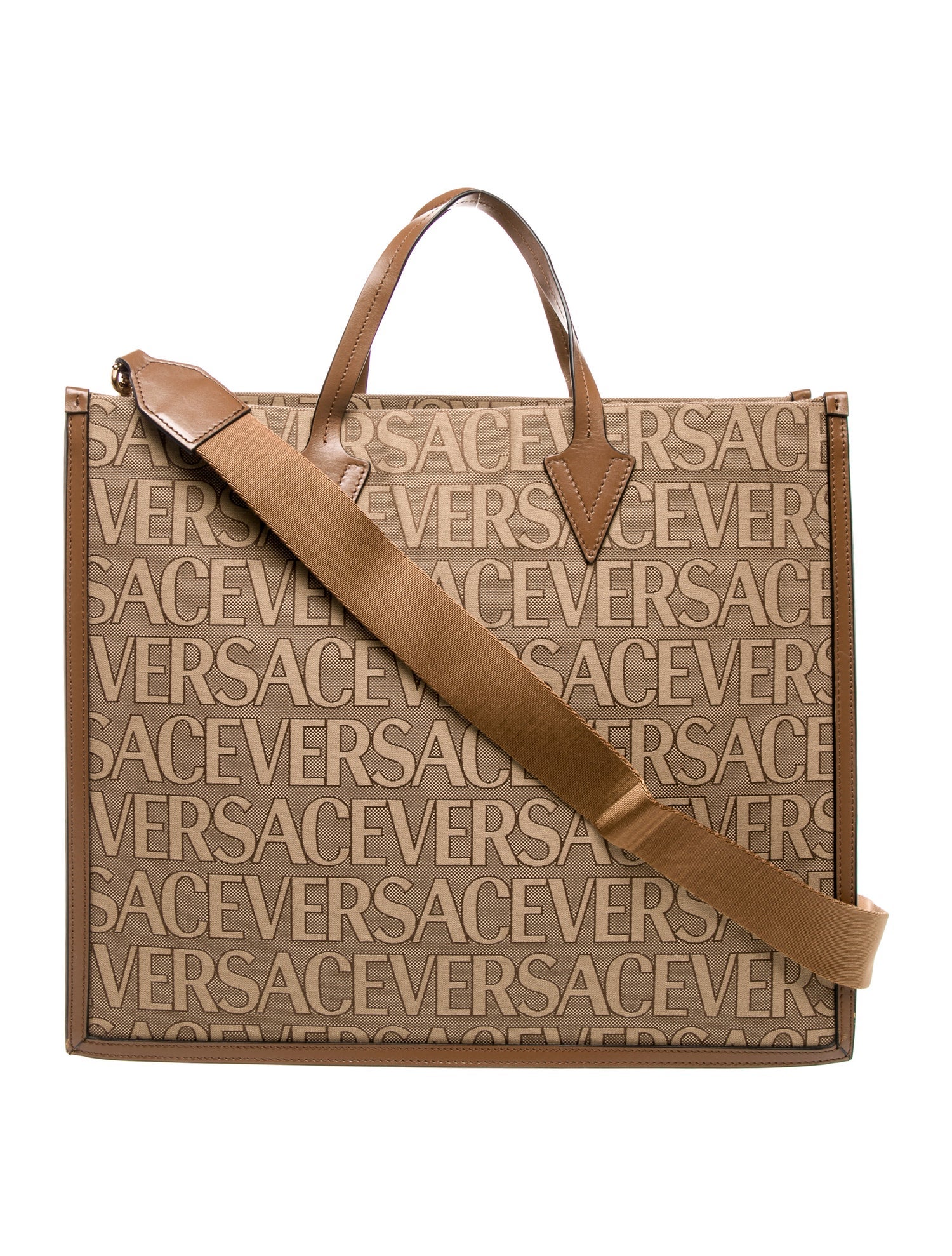 Versace Canvas Messenger Bag