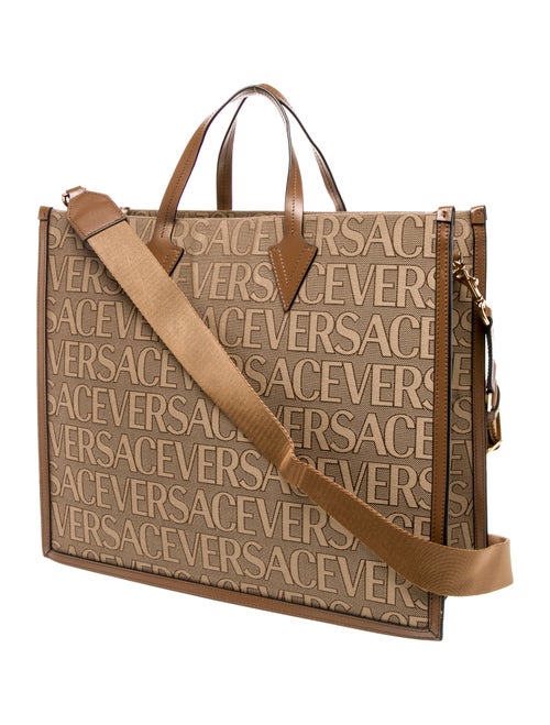 Versace Canvas Messenger Bag