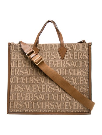 Versace Canvas Messenger Bag