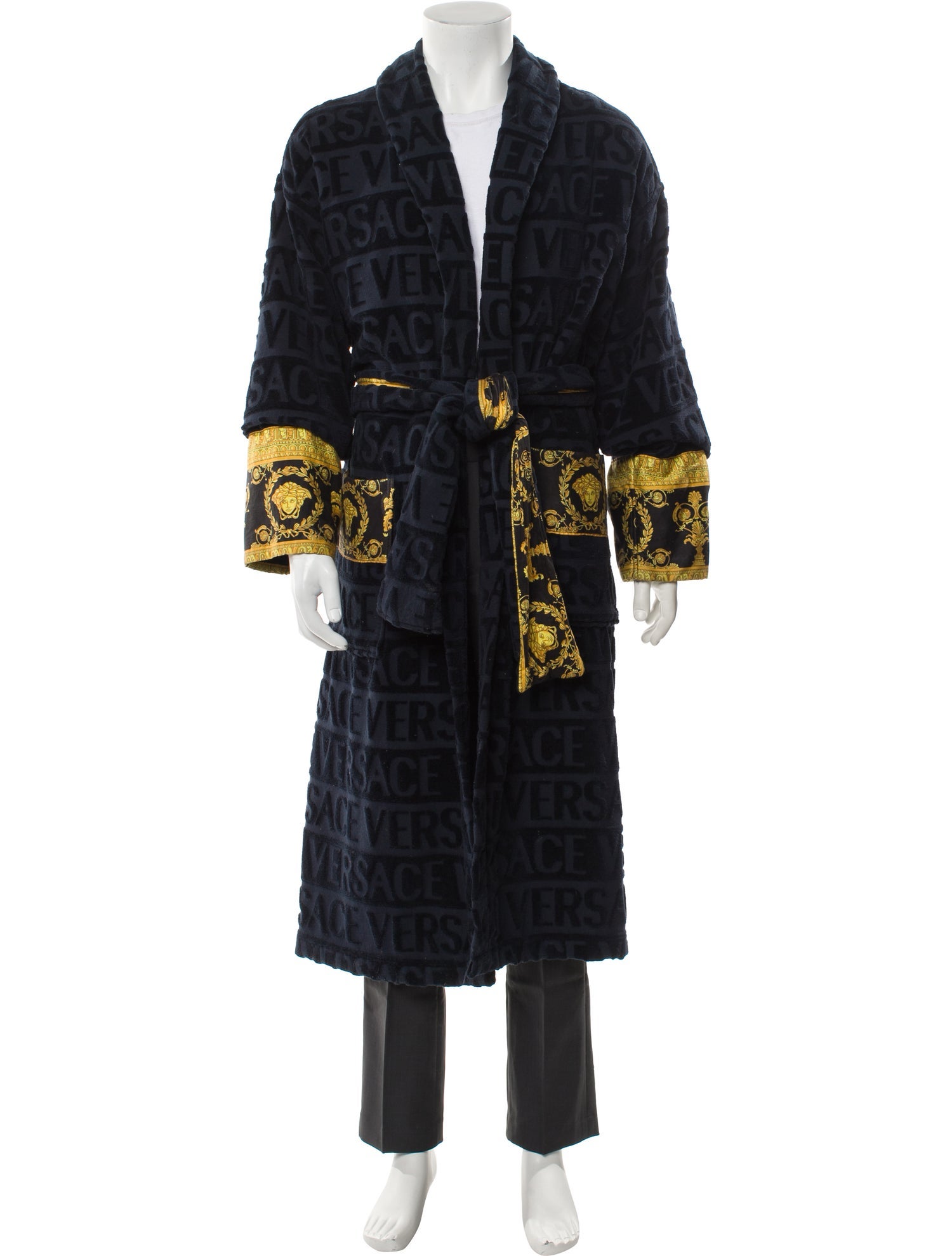 Versace Barocco Print Printed Robe