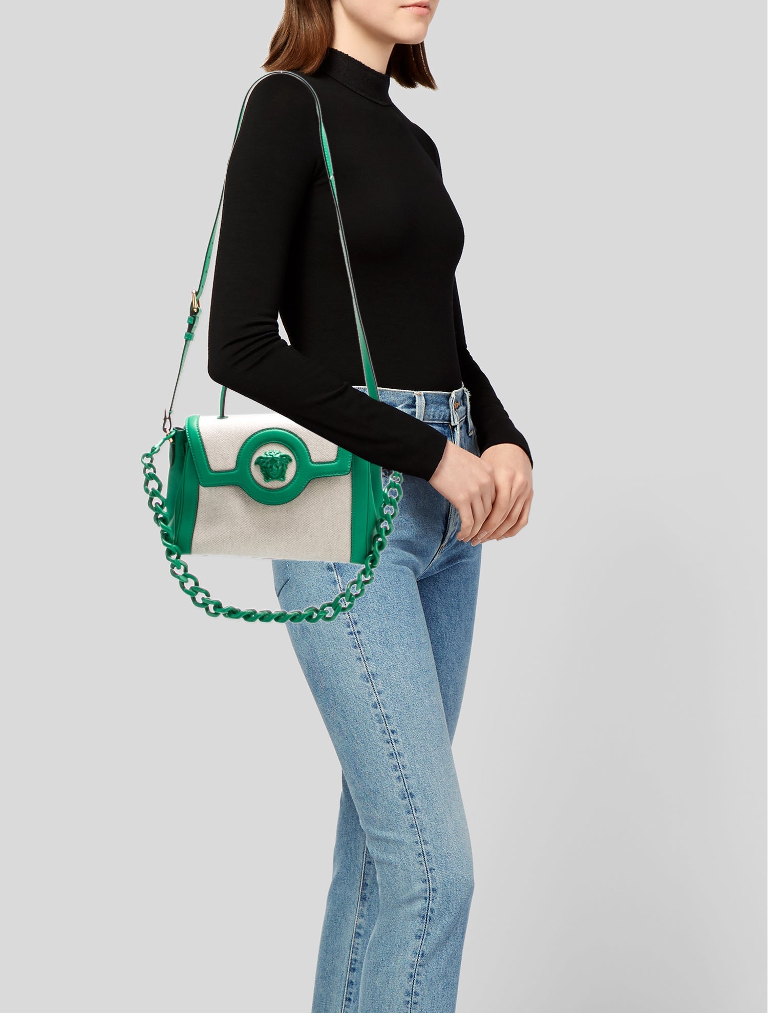 Versace Leather Shoulder Bag