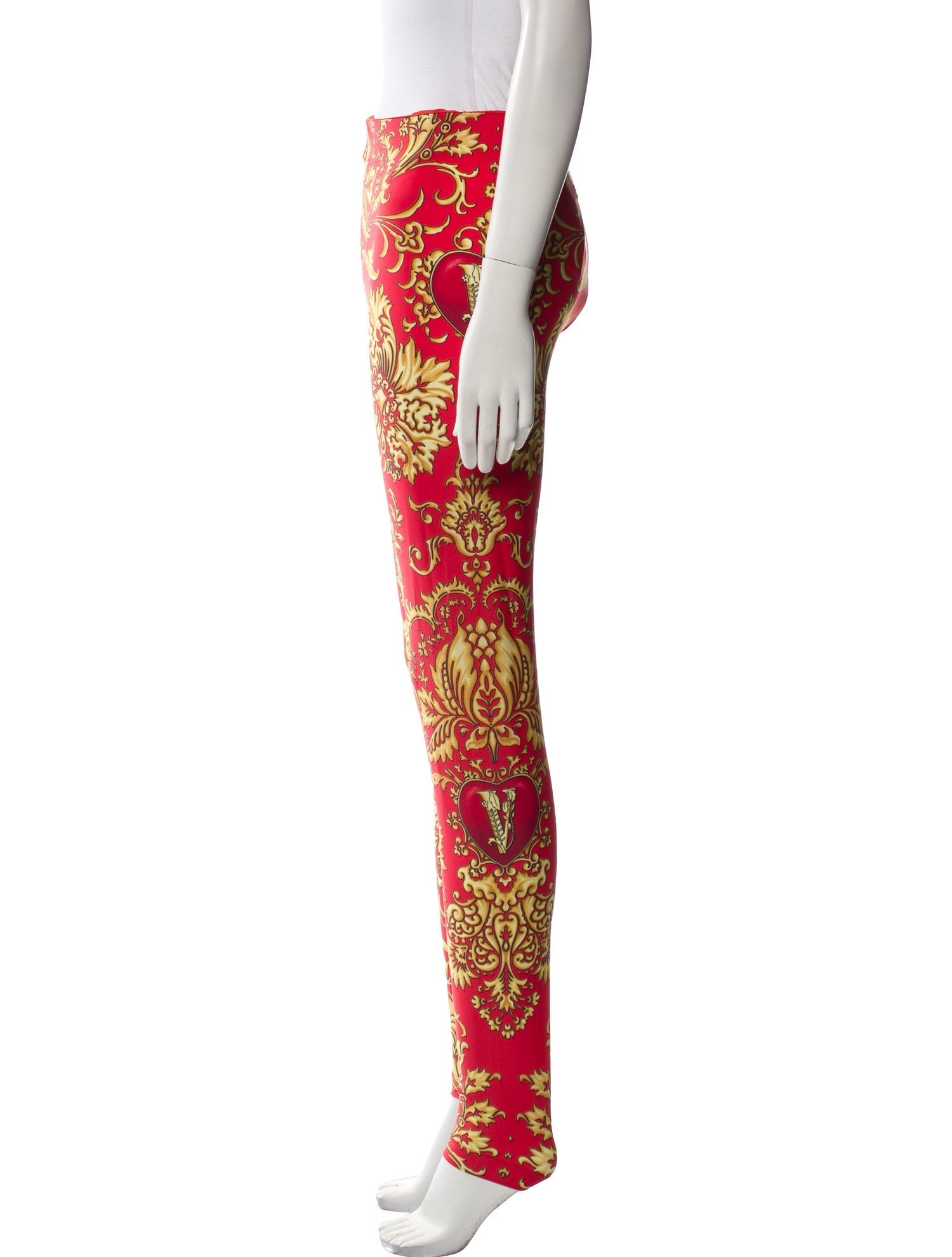 Versace Printed Skinny Leg Pants