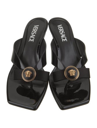 Versace Patent Leather Slides