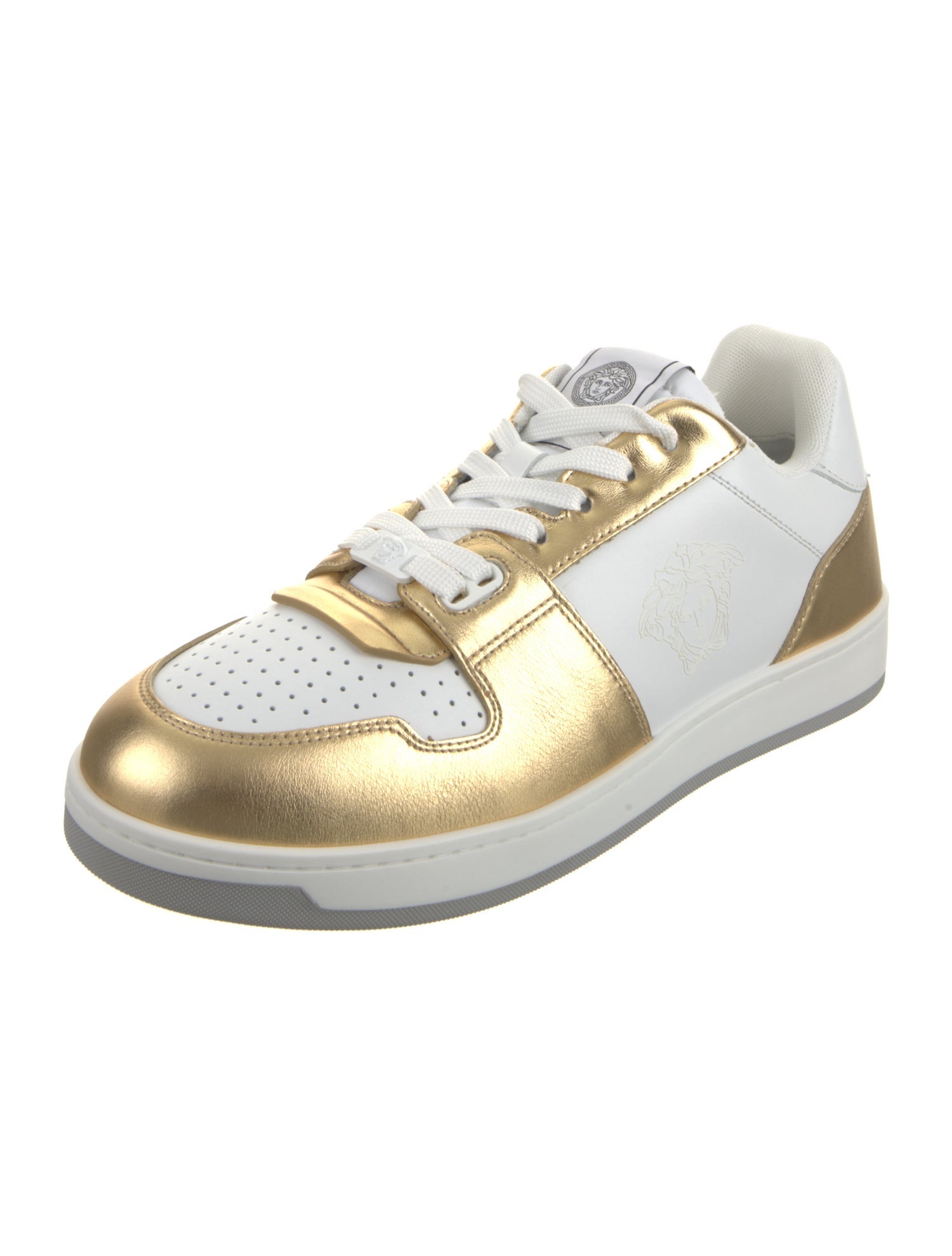 Versace Leather Printed Sneakers w/ Tags