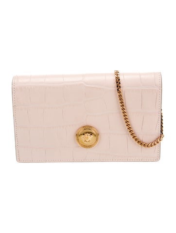 Versace Crossbody Bags Embossed Leather Clutch