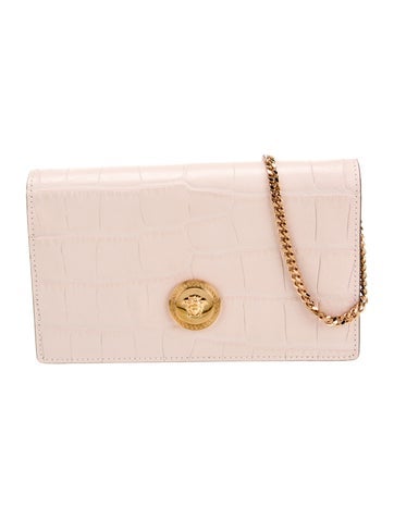 Versace Crossbody Bags Embossed Leather Clutch