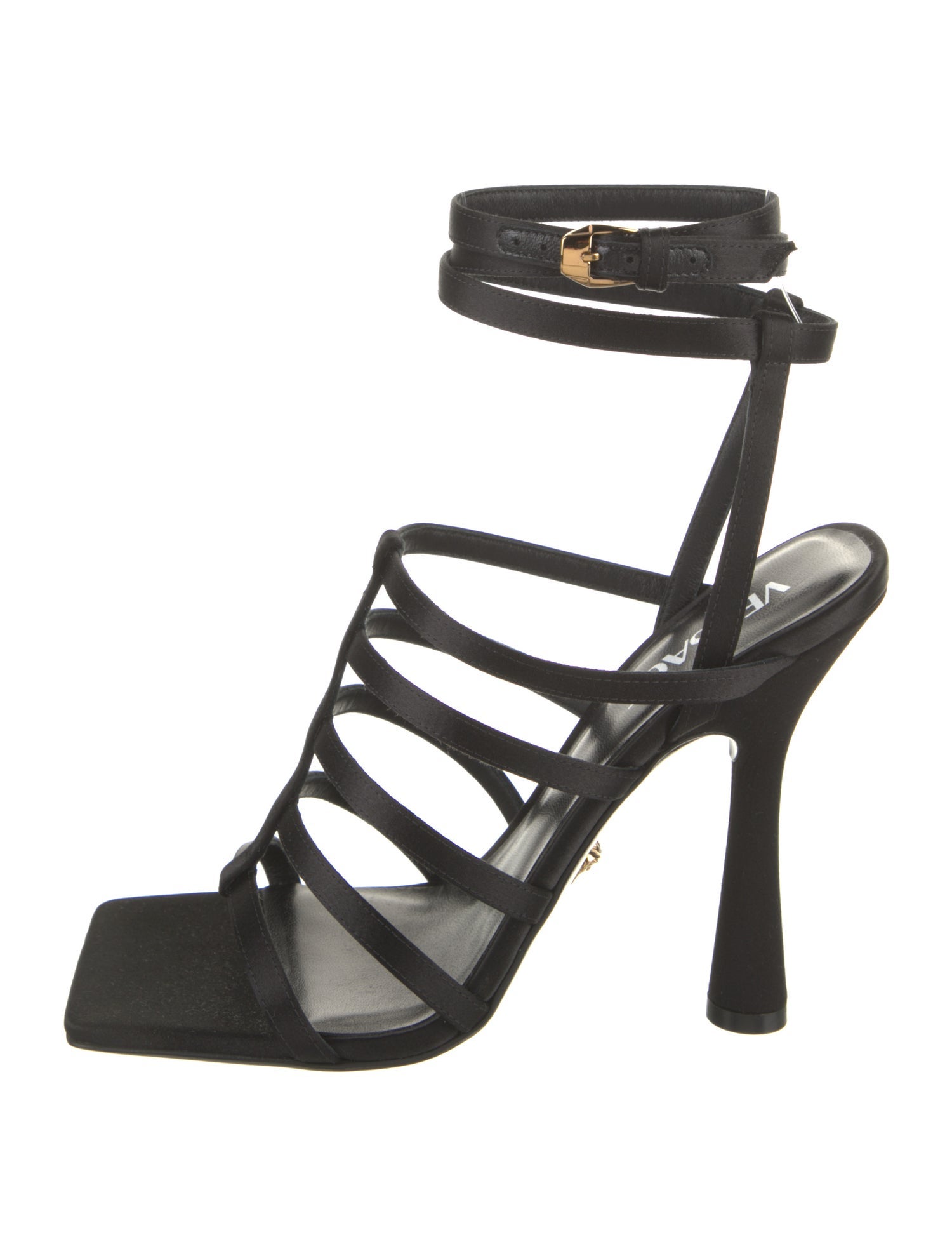 Versace Satin Gladiator Sandals w/ Tags
