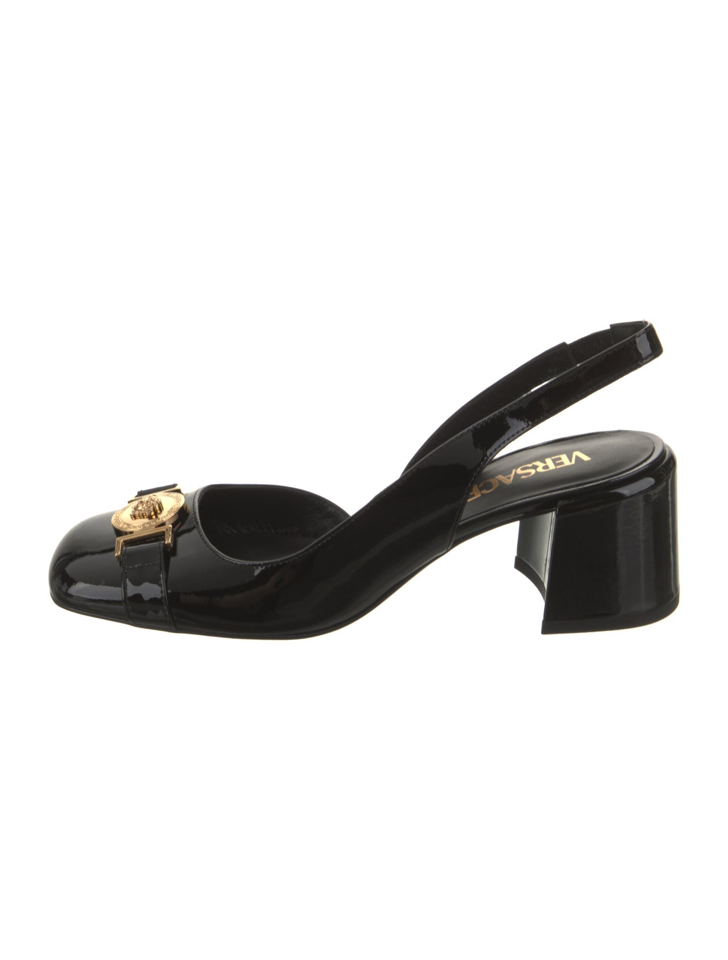 Versace Patent Leather Slingback Pumps