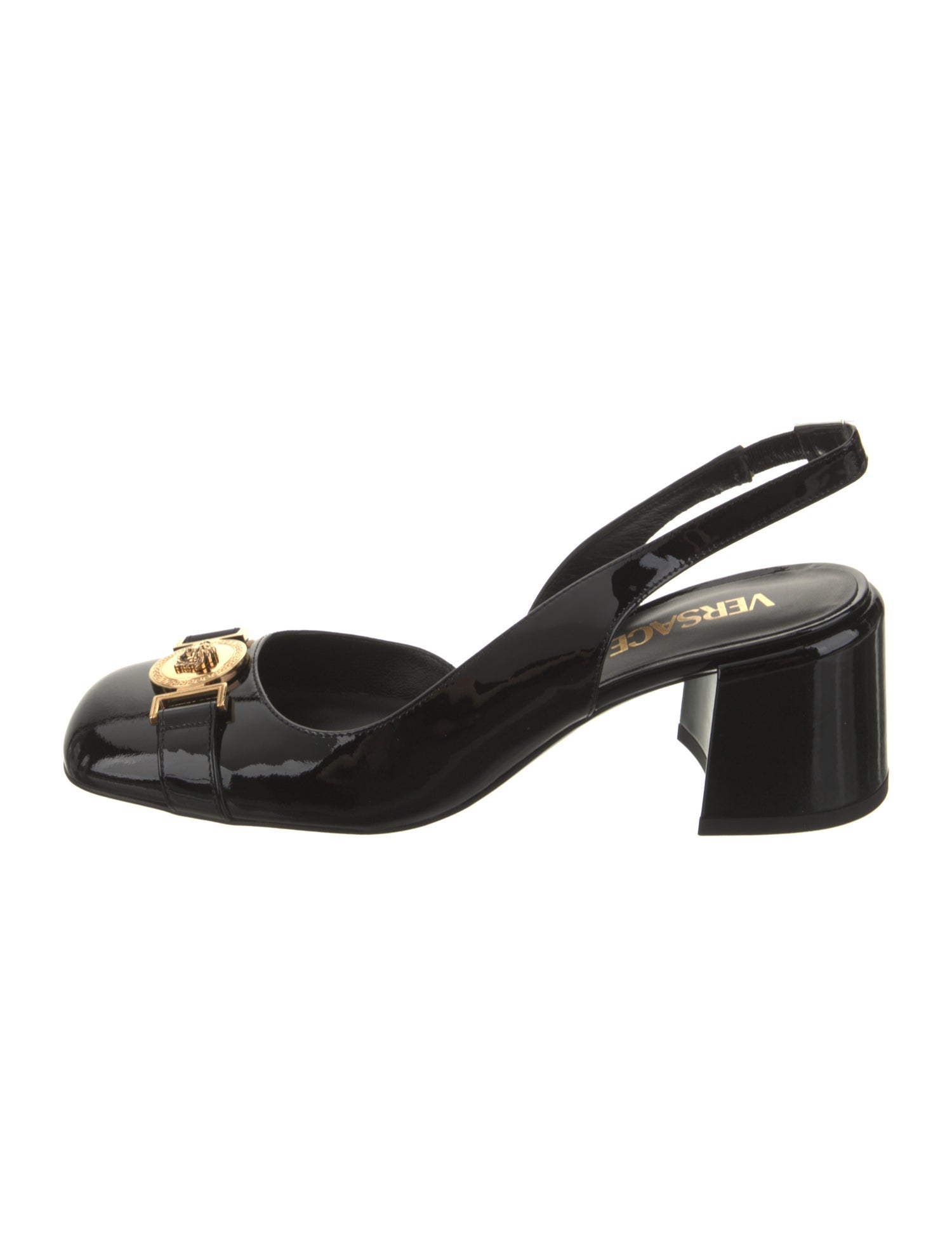 Versace Patent Leather Slingback Pumps