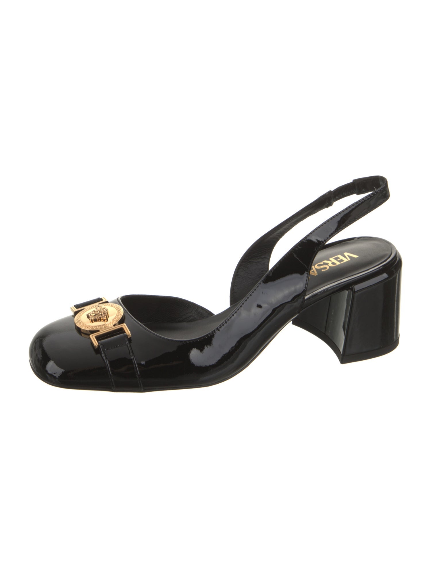 Versace Patent Leather Slingback Pumps