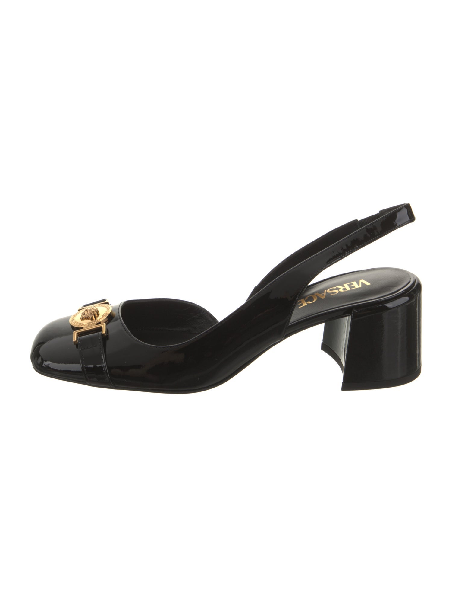 Versace Patent Leather Slingback Pumps