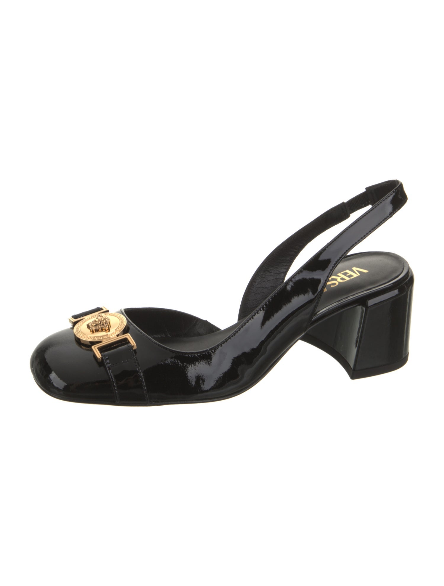 Versace Patent Leather Slingback Pumps