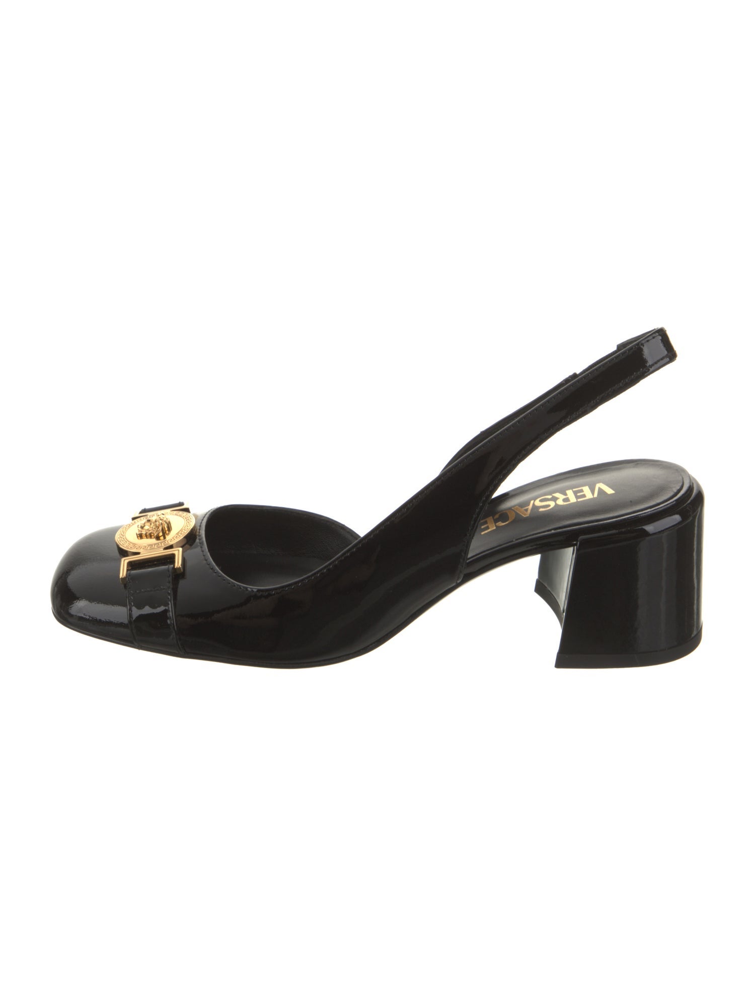 Versace Patent Leather Slingback Pumps