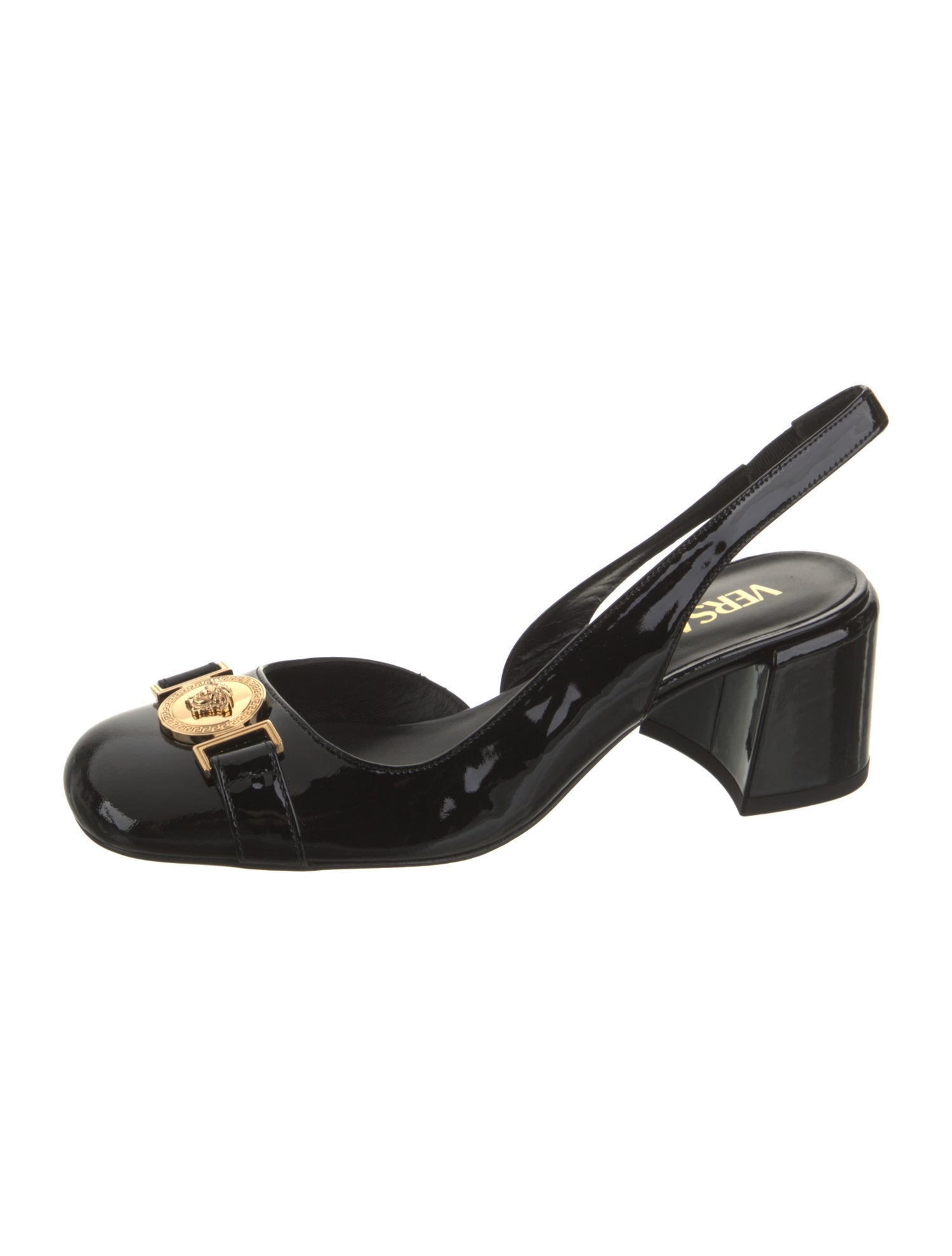 Versace Patent Leather Slingback Pumps