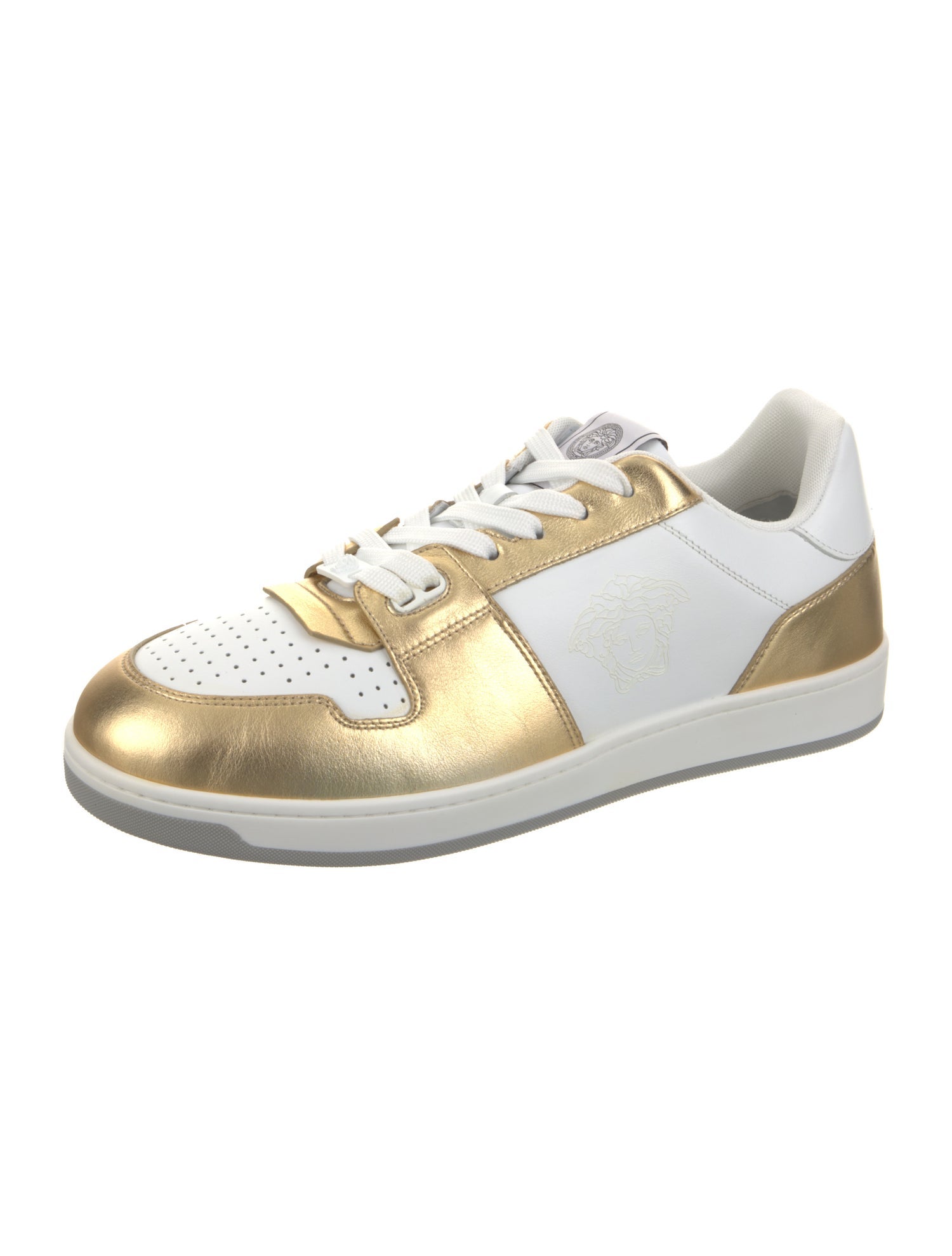 Versace Leather Printed Sneakers