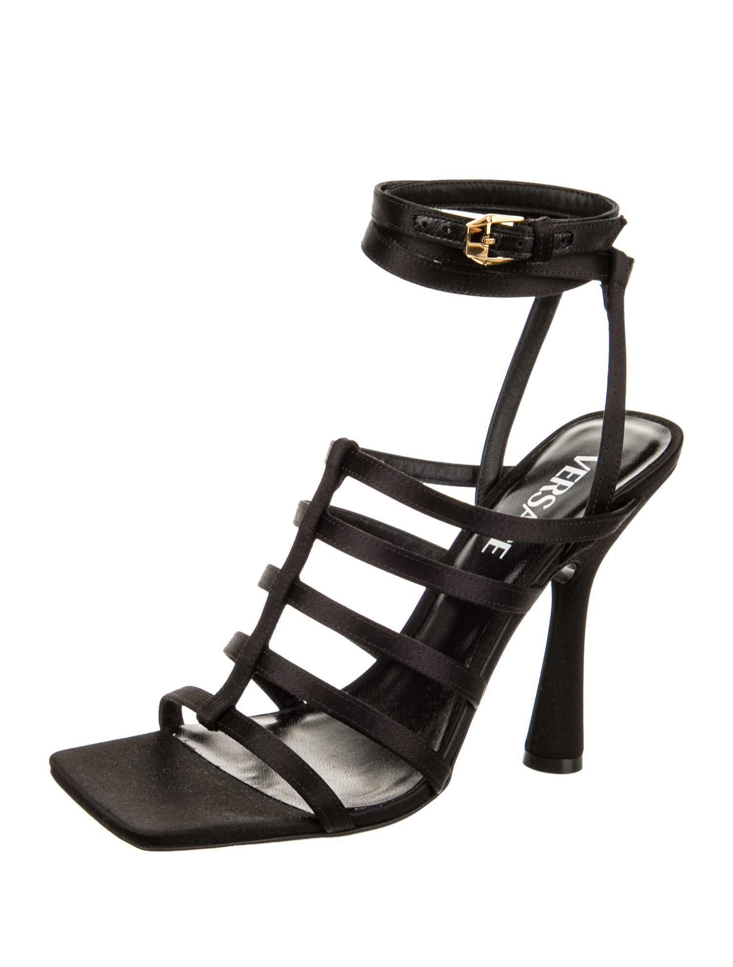 Versace Satin Gladiator Sandals