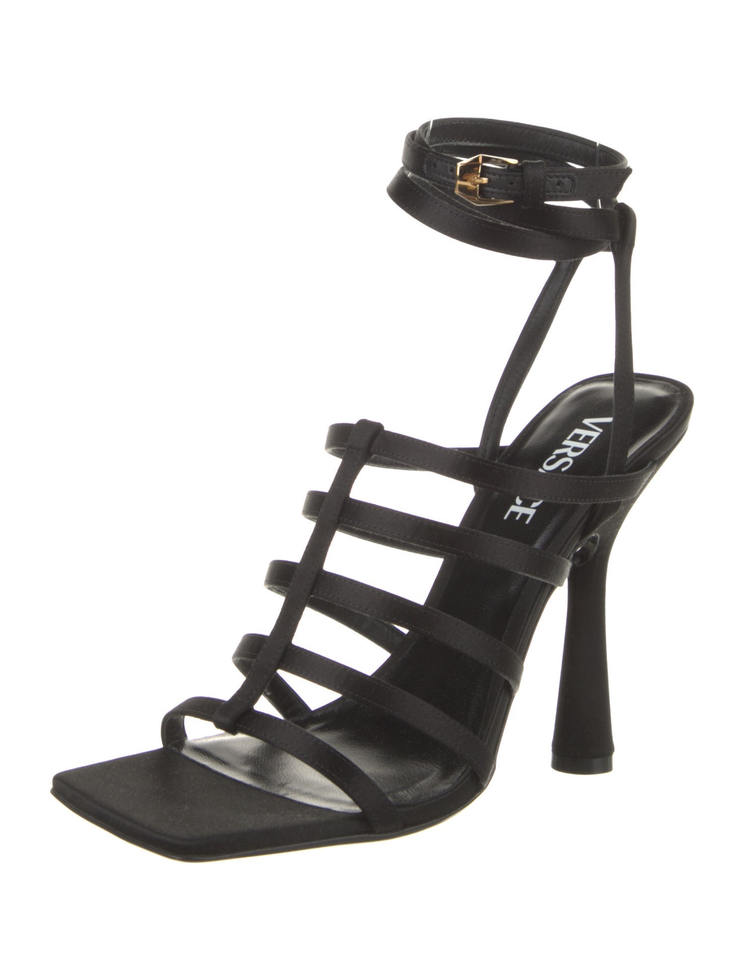 Versace Satin Gladiator Sandals