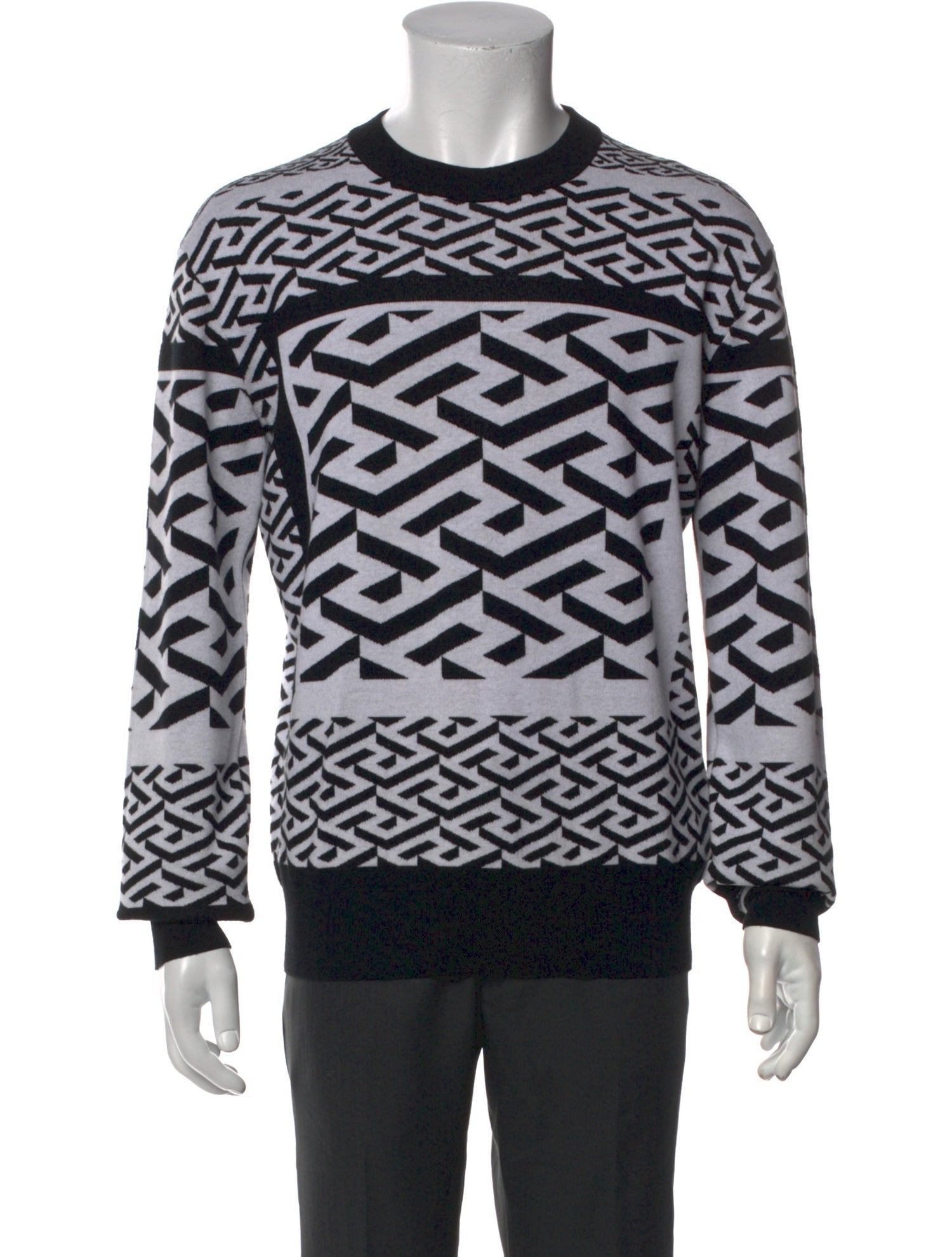 Versace Wool Printed Pullover