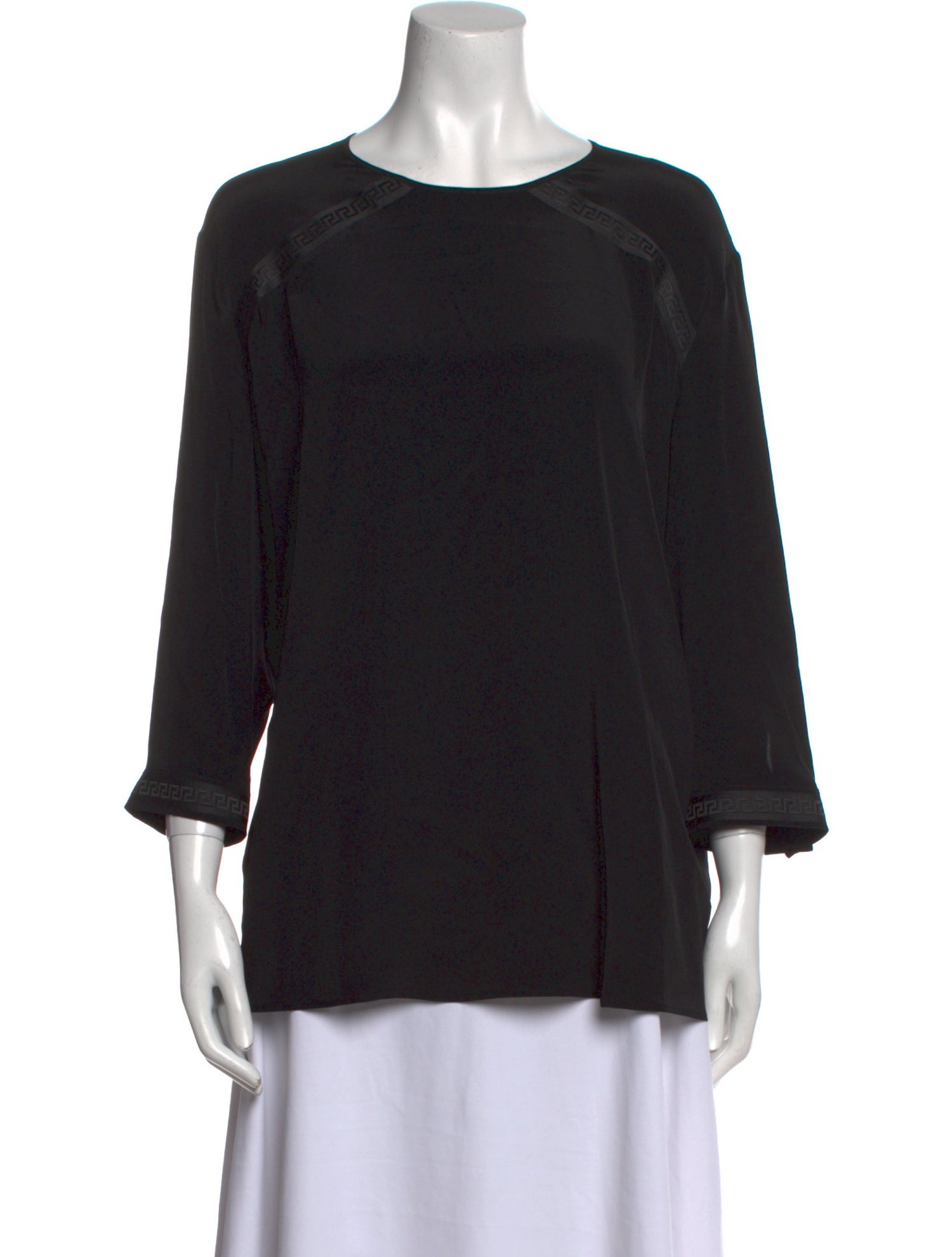 Versace Crew Neck Three-Quarter Sleeve Blouse w/ Tags