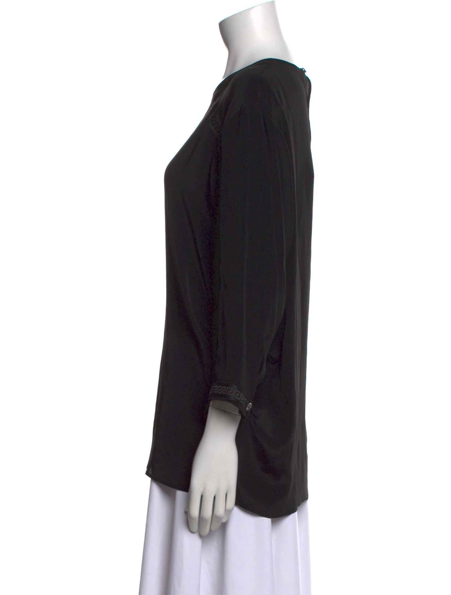 Versace Crew Neck Three-Quarter Sleeve Blouse w/ Tags