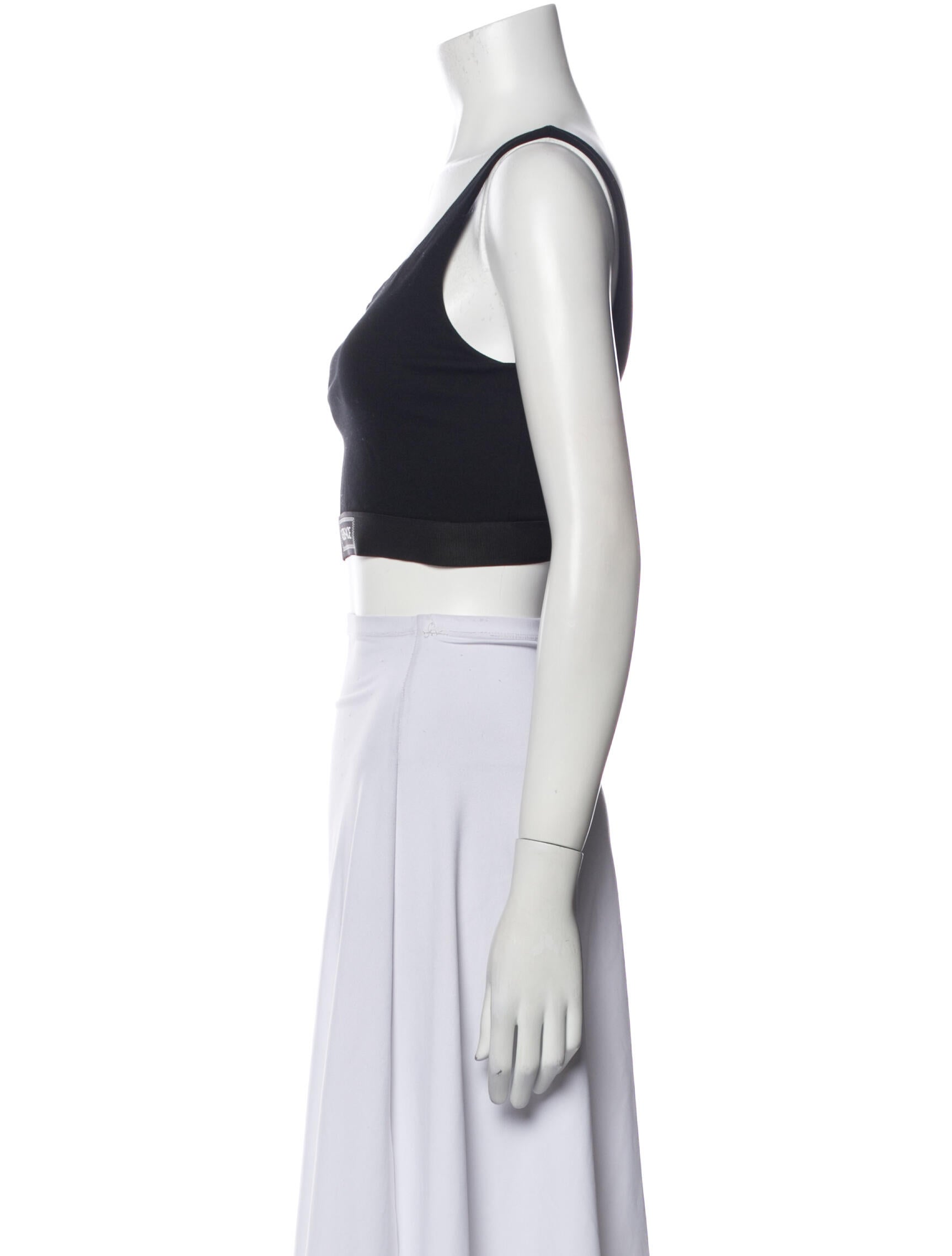Versace One-Shoulder Sleeveless Crop Top w/ Tags