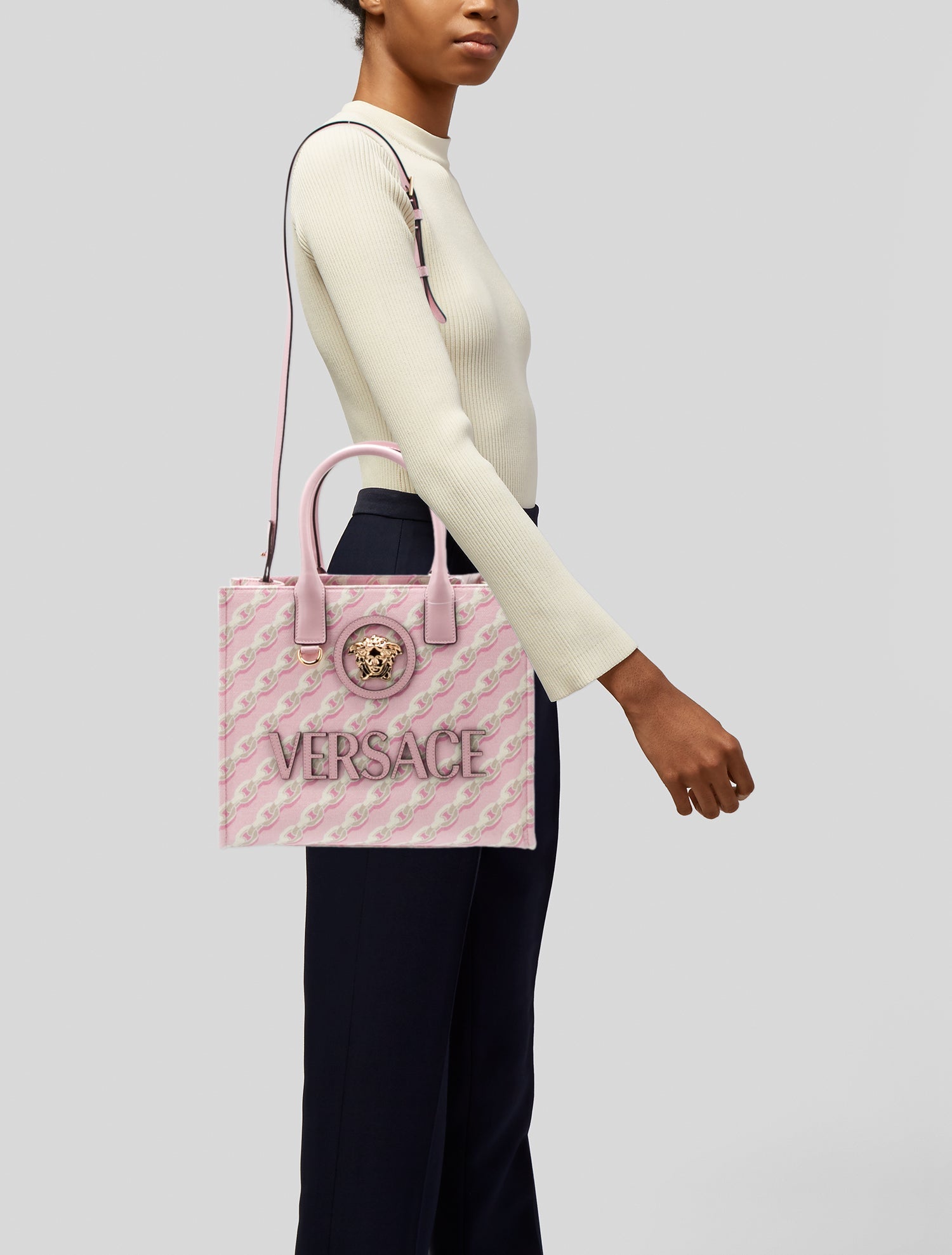 Versace Canvas Shoulder Bag w/ Tags